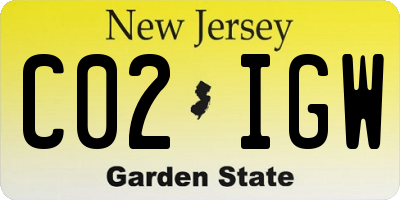 NJ license plate C02IGW