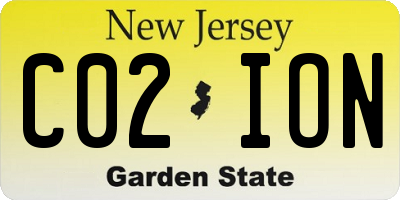 NJ license plate C02ION