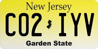 NJ license plate C02IYV