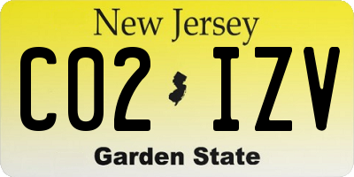 NJ license plate C02IZV