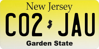 NJ license plate C02JAU