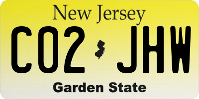 NJ license plate C02JHW