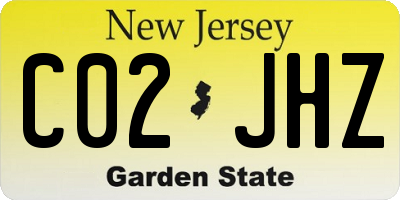 NJ license plate C02JHZ