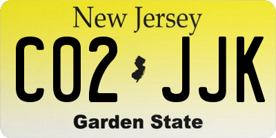 NJ license plate C02JJK
