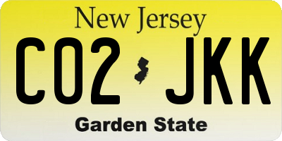 NJ license plate C02JKK