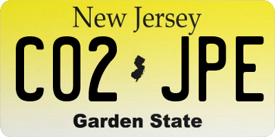 NJ license plate C02JPE