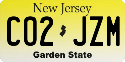 NJ license plate C02JZM