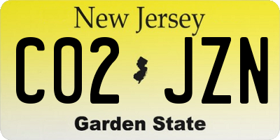 NJ license plate C02JZN