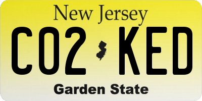 NJ license plate C02KED