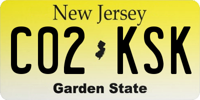 NJ license plate C02KSK