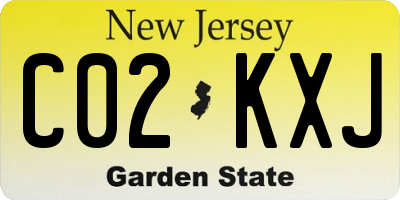 NJ license plate C02KXJ