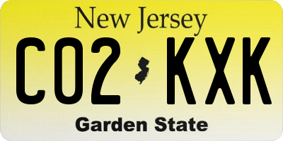 NJ license plate C02KXK