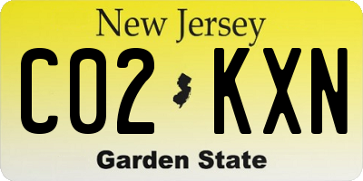 NJ license plate C02KXN