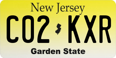 NJ license plate C02KXR