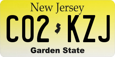 NJ license plate C02KZJ