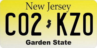 NJ license plate C02KZO