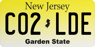 NJ license plate C02LDE