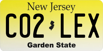 NJ license plate C02LEX