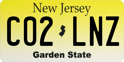 NJ license plate C02LNZ