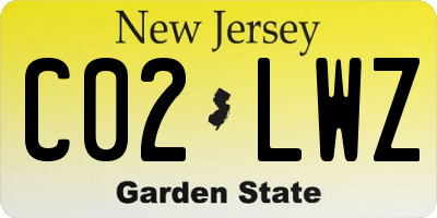 NJ license plate C02LWZ