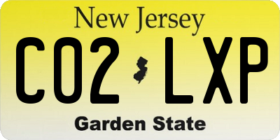 NJ license plate C02LXP