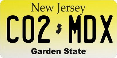 NJ license plate C02MDX