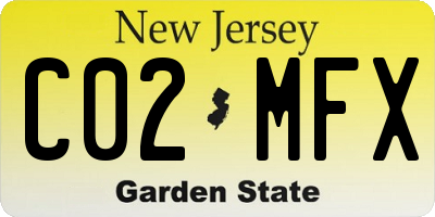 NJ license plate C02MFX