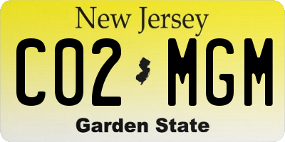 NJ license plate C02MGM