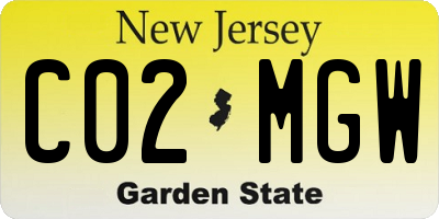 NJ license plate C02MGW