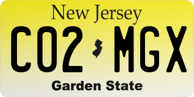 NJ license plate C02MGX
