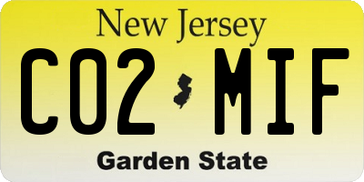 NJ license plate C02MIF