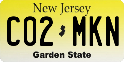 NJ license plate C02MKN