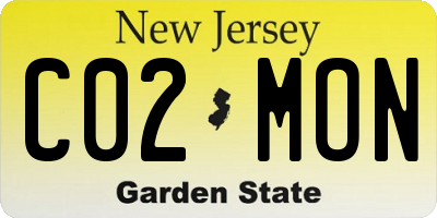 NJ license plate C02MON