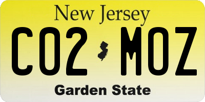NJ license plate C02MOZ