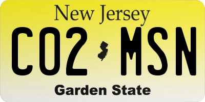 NJ license plate C02MSN