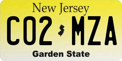 NJ license plate C02MZA