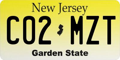 NJ license plate C02MZT