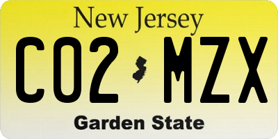 NJ license plate C02MZX