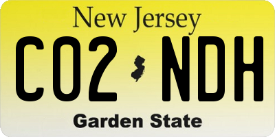 NJ license plate C02NDH