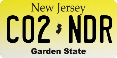 NJ license plate C02NDR