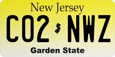 NJ license plate C02NWZ