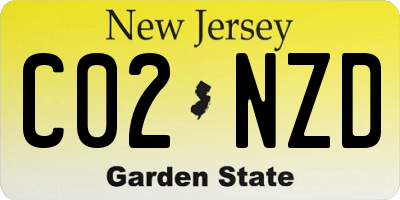 NJ license plate C02NZD