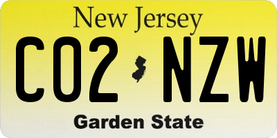 NJ license plate C02NZW