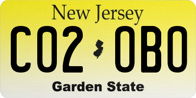 NJ license plate C02OBO