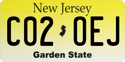NJ license plate C02OEJ