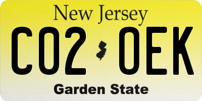 NJ license plate C02OEK
