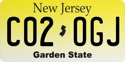 NJ license plate C02OGJ