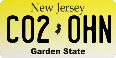 NJ license plate C02OHN