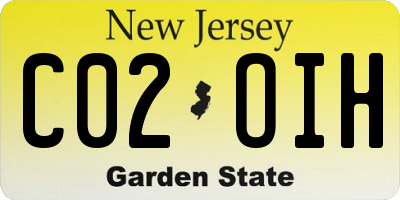 NJ license plate C02OIH