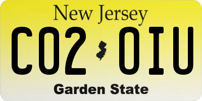 NJ license plate C02OIU